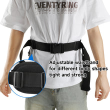 Load image into Gallery viewer, SANLIKE Fishing Waist Belt Adjustable Protective Durable for Sea Fishing One Piece Waist Belt Black
