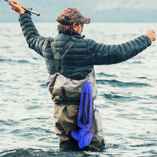 Load image into Gallery viewer, SANLIKE 1.1M Fishing Net Glass Fibre Rod Telescopic Pole Foldable Handle Landing Net Coated Mesh Fishing Tackle Accessories