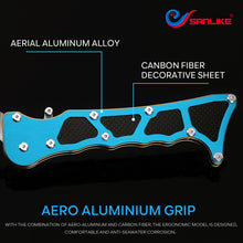 Load image into Gallery viewer, SANLIKE Blue Portable Collapsible Fishing Hook Stainless Steel Fishing Spear Hook Clip Lip Gripper Fishing Accessories