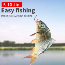 Load image into Gallery viewer, SANLIKE 30pcs 9#-13# Fish Hooks with Barbs Carbon Steel Forged Crooked Mouth Hook Sea Fishing Gaff Tool Accessories