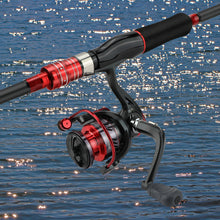 Load image into Gallery viewer, SANLIKE 1.65m 1.8m Straight handle Fishing Rod and Reel Set Spinning Fishing Rod with 14BB 5.2:1 Gear Ratio Speed Spinning Reel