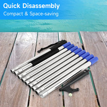 Load image into Gallery viewer, SANLIKE Boat Hooks for Docking 12FT Extension Pole Hook 9-Sections Adjustable Boat Pole Marine Dock Stick Pontoon Boat Hook Pole