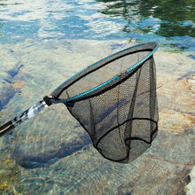 Load image into Gallery viewer, SANLIKE Fishing Net Collapsible Black Coated Dip Mesh Portable Handle Landing Net Aluminium Frame Fishing Tackle
