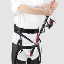 Load image into Gallery viewer, SANLIKE Fishing Belt Rod Holder Adjustable Length Fishing Fighting Waist Belt with EVA Padded Great Plastic Material Fighting Belt WHITE