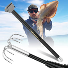 Load image into Gallery viewer, SANLIKE 3m 4m 5m 6m Telescopic Squid Rod Stainless Steel 7-Claw Hooks Portable Anti-slip Handle with Plastic cover Carabiner Fishing Tool
