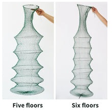 Load image into Gallery viewer, SANLIKE Fishing Net Folding Telescoping Quick-drying Nylon Mesh Fishing Basket Dip Nets Soft Protective Pocket Tackle Tool