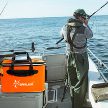 Load image into Gallery viewer, SANLIKE 50CM Portable Folding Fish Bucket EVA Waterproof Material Fishing Box Outdoor Camping Hiking Fishing Tank Fishing Tools