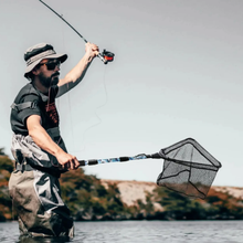 Load image into Gallery viewer, SANLIKE Fishing Net Collapsible Retractable Sturdy Pole Handle Fish Drop Net for Carp Tackle Catch and Release