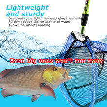 Load image into Gallery viewer, SANLIKE Portable Fishing Net Rubber Folding Opening Type Dip Mesh of Head 35/40/50cm Fishing Equipment Accessories