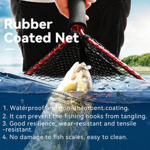 Load image into Gallery viewer, SANLIKE Fishing Net Durable rubber-coated mesh EVA handle with elasticated tether for easy catch and release Fishing Accessories