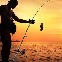Load image into Gallery viewer, SANLIKE Fishing Rod and Reel Sets 2.4M Carbon Fiber Telescopic Throwing Fishing Rod 5.2:1 Gear Ratio Spinning Organizer Pole Set