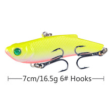 Load image into Gallery viewer, Set of 7 Lure Bait with 7 colours Lure Bait 7cm/17g Full water reinforced hooks for sea fishing Lure Bait Outdoor Fishing Tackle