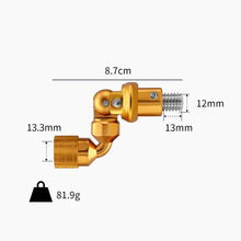Load image into Gallery viewer, SANLIKE Folding Joint 1/2inch Landing Net Fishing Rod Dip Net Adapter Joints Connector Aluminum Alloy Fishing Tool