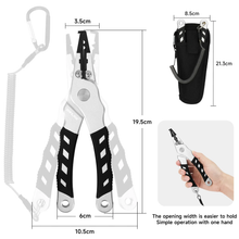 Load image into Gallery viewer, SANLIKE Fishing Clamp with Scale Weighing and Fishing Gripping Pliers Split Ring Pliers Multi-Functional Fishing Tackle Set