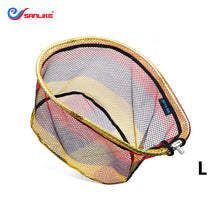 Load image into Gallery viewer, SANLIKE Folding Fishing Net Colorful Rubber Coated Net Landing Dip Net Collapsible Aluminum Oval Frame Fishing Tool