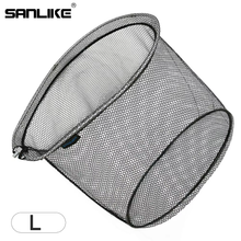 Load image into Gallery viewer, SANLIKE Portable Fishing Net Collapsible Rubberized Nylon Mesh Hole 8*8mm Depth Aluminium Frame Ring Folding Fishing Landing Dip Net 4 Section Folding 1/2 Inch Screw UK Standard