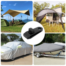 Load image into Gallery viewer, SANLIKE Tarpaulin Clips Heavy Duty Locking Handle Tent Clips Clamps with Ball Stretch Cord for securing tarpaulins Outdoor Tools