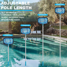 Load image into Gallery viewer, SANLIKE Pool Cleaning Net Skimmer Multifunctional Outdoor Fine Mesh Professional Telescopic Pole Swimming Cleaning Tool
