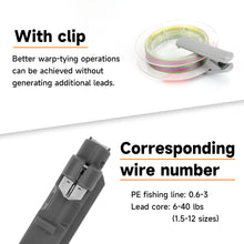 Load image into Gallery viewer, SANLIKE Black Electric Knotter Auxiliary Knotter Fishing Line Winder Fishing Line Automatic Knotting Tackle Equipment