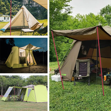 Load image into Gallery viewer, SANLIKE 2 Sets Red Tent Poles 1.9m Portable Aluminium Telescopic Adjustable Tarp Poles Outdoor Camping Awning Accessories