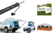 Load image into Gallery viewer, SANLIKE 2 Piece Tent Pole Retractable Ultralight Fibreglass Tarp Pole Canopy Pole Extendable Camping Sub Pole with Accessories