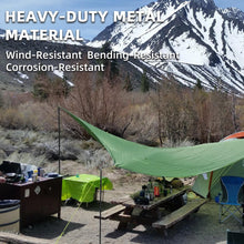 Load image into Gallery viewer, SANLIKE Iron Pipe Camping Tarp Poles Collapsible Tent Pole Heavy Duty Sun Shade Sail Poles for Car Awnings Canopy Rain Poles