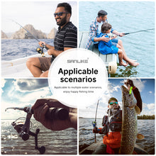 Load image into Gallery viewer, SANLIKE Fishing Rod and Reel Sets 2.4M Carbon Fiber Telescopic Throwing Fishing Rod 5.2:1 Gear Ratio Spinning Organizer Pole Set