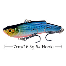 Load image into Gallery viewer, Set of 7 Lure Bait with 7 colours Lure Bait 7cm/17g Full water reinforced hooks for sea fishing Lure Bait Outdoor Fishing Tackle