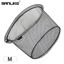 Load image into Gallery viewer, SANLIKE Portable Fishing Net Collapsible Rubberized Nylon Mesh Hole 8*8mm Depth Aluminium Frame Ring Folding Fishing Landing Dip Net 4 Section Folding 1/2 Inch Screw UK Standard