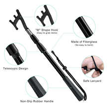 Load image into Gallery viewer, SANLIKE Boat Hooks for Docking Extension Pole Hook Telescopic Boat Pole with Luminous Bead Lightweight Floating Fishing Tool