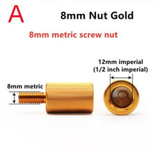 Load image into Gallery viewer, SANLIKE Landing Net Head Adapter Folding Joint Connector Gold 2pcs M8 to M12 or M12 to M8
