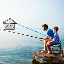 Load image into Gallery viewer, SANLIKE 180cm/220cm Fishing Net Portable Telescopic Folding Landing Handle Aluminium Alloy Pole Coated Net Fishing Accessories