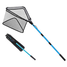 Load image into Gallery viewer, SANLIKE 180cm/220cm Fishing Net Portable Telescopic Folding Landing Handle Aluminium Alloy Pole Coated Net Fishing Accessories