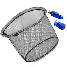 Load image into Gallery viewer, SANLIKE Fishing Net Aluminum Frame With Folding Joint collapsible Rubber Coated Black PE Net Oval Frame Fishing Tackle