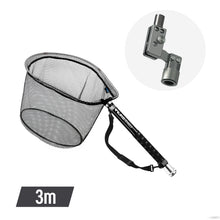 Load image into Gallery viewer, SANLIKE 3m/5m/6m Fishing Net Carbon Portable Retractable Collapsible Landing Handlebar PE Net with Grey Adaptor Fishing Gear