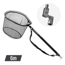 Load image into Gallery viewer, SANLIKE 3m/5m/6m Fishing Net Carbon Portable Retractable Collapsible Landing Handlebar PE Net with Grey Adaptor Fishing Gear