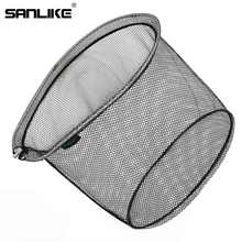 Load image into Gallery viewer, SANLIKE Portable Fishing Net Collapsible Rubberized Nylon Mesh Hole 8*8mm Depth Aluminium Frame Ring Folding Fishing Landing Dip Net 4 Section Folding 1/2 Inch Screw UK Standard