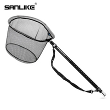 Load image into Gallery viewer, SANLIKE Fishing Net Telescopic Folding Carbon Pole Landing Net Retractable Rod for Carp Fishing Tackle Catching Releasing