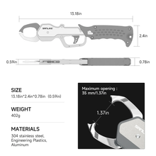 Load image into Gallery viewer, SANLIKE Fishing Lip Gripper Controller With Weighing Stainless Steel Fishing Grip Clip Catcher Pliers Fish Tackle Accessories