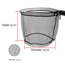 Load image into Gallery viewer, SANLIKE Portable Fishing Net Collapsible Rubberized Nylon Mesh Hole 8*8mm Depth Aluminium Frame Ring Folding Fishing Landing Dip Net 4 Section Folding 1/2 Inch Screw UK Standard