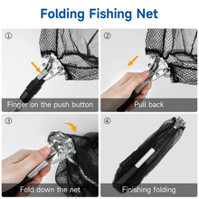 Load image into Gallery viewer, SANLIKE Fishing Net Aluminium Tube Handle Pole Portable Retractable Folding Landing Mesh Rod Fishing Tool Accessories