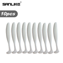 Load image into Gallery viewer, SANLIKE 10pcs Soft Plastic Fishing Lures Set Soft Bait T Tail Soft Bug Swimbaits Silicon Rubber Jig Fishing Bait Softworm Tackle