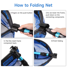 Load image into Gallery viewer, SANLIKE 104cm Fishing Net Telescopic Pole Collapsible Handle Landing Net Catch Fish Mesh Ultralight Portable Tool Accessories