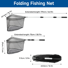 Load image into Gallery viewer, SANLIKE Fishing Net Aluminium Tube Handle Pole Portable Retractable Folding Landing Mesh Rod Fishing Tool Accessories