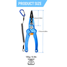 Load image into Gallery viewer, SANLIKE Aluminum Alloy Fishing Pliers Multifunctional Fishing Grip Clip Line Scissors Cutter Hooks Remover Fishing Tools