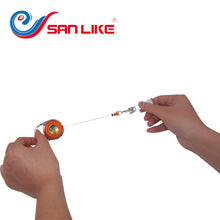 Load image into Gallery viewer, SANLIKE outdoor Retractable Pull Badge Reel Zinc Alloy & Transparent POM Badge Holder Reels fishing tackle accessories