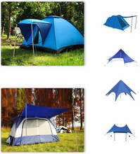 Load image into Gallery viewer, Adjustable Tent Poles Set of 2 -Ball Bearing Stainless Steel Rods for Tents and Tarps, Lightweight Replacement Tent Poles for Camping, Backpacking, Hiking