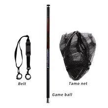 Load image into Gallery viewer, SANLIKE Foldable Landing Pole Fishing Net Scoop Net Carbon Dip Net Pole Set with Stretchable Adjustable Belt
