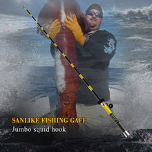 Load image into Gallery viewer, SANLIKE  Stainless Steel Five Hooks Extendable Contractile Gripper Squid Hook for Harvesting Squid