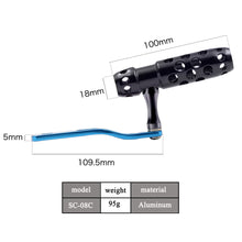 Load image into Gallery viewer, SANLIKE Aviation Aluminum Baitcasting Fishing Reel Handle Rocker Crank Hole For Shimano Trolling Reels